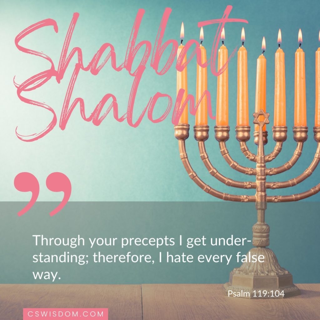 Shabbat Shalom - Get an Understanding of God's Precepts - Psalm 119:104